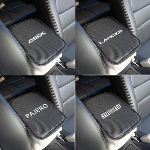 Interior Universal Size Car Armrest Pad Covers for Mitsubishi ASX Lancer Outlander RVR Pajero Sport Accessories Car Styling