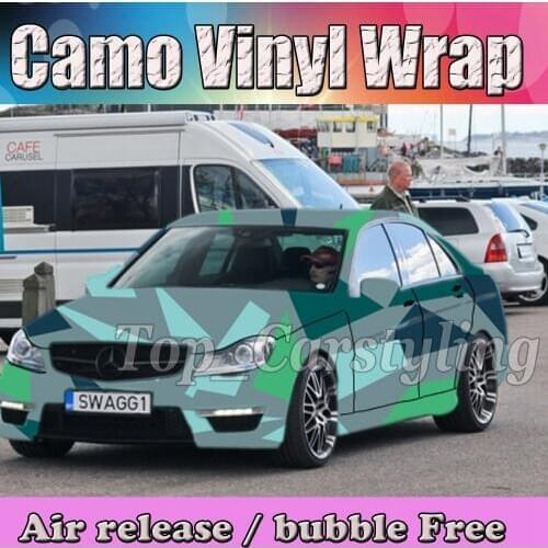 Camo Vinyl Car Wrap Break Up PVC Adhesive Camouflage Film for Truck Hood Roof Motors Gunskin DIY Wrap foile wit Bubble Free