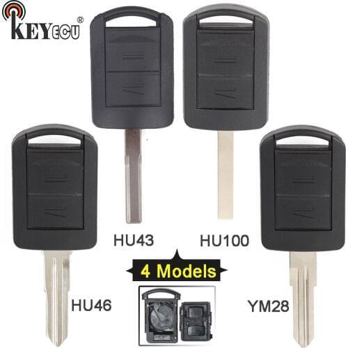 KEYECU 10x for Opel, for Vauxhall Astra Vectra Corsa Signum 2 Button Remote Car Key Shell Case Fob without/HU46/HU43/HU100/YM82
