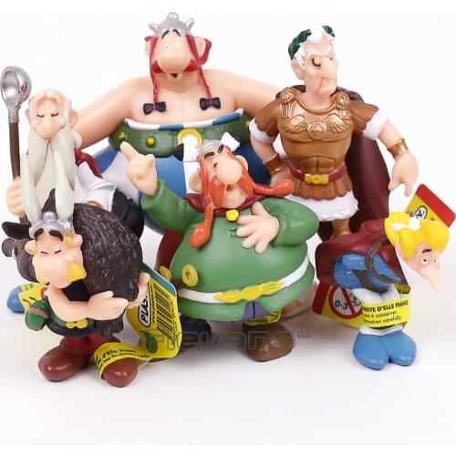 Classic France Cartoon The Adventures of Asterix PVC Figures Toys Kids Childrens Gifts 6pcs/set