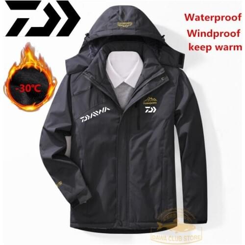 Daiwa Winter Outdoor Clothes Fishing Jacket Keep Warm 30 Degrees Fishing Waterproof Windbreaker Autumn Winter Fishing Coats