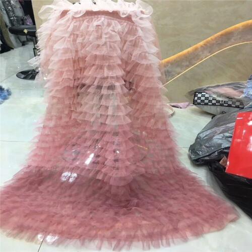 Madison Latest High Quality African Tulle Lace Fabric 2020 Pink African Lace Material Net Tulle French Lace Fabric For Dress