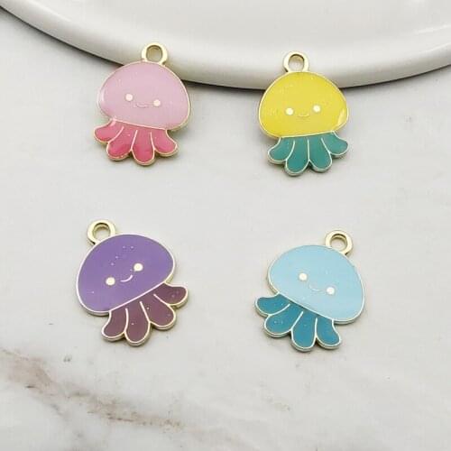 10pcs/pack Octopus Metal Charms Craft Metal Pandent Keychain DIY Jewelry Making Zinc Alloy