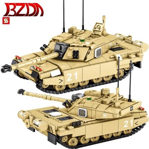 SEMBO Tank Model Military Toy Empire Germany WW2 Heavy Tanks Bricks Set Weapons Models Kits Kids Assembling Assembling Toys