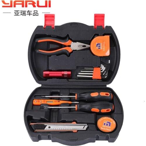 New 11 pieces of plastic manual combination tool Set multifunctional car hardware box screwdriver