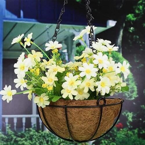 Non-woven Coconut Brown Bouquet Lilies, Calenders, Balcony, Balcony Cocoa Flower Basket Flower Pot Garden Accessories
