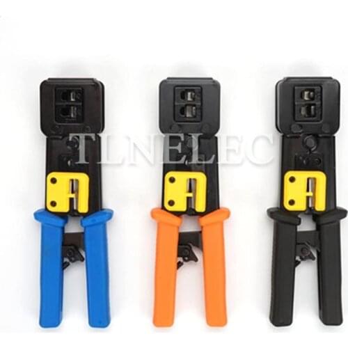 New Through-hole Cable Clamp Punch Crystal Head Crimping Pliers Multifunction Cable Clamp Dual-purpose Pliers