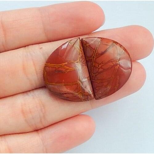 Wholesale Gems,Multi-Color Picasso Jasper Cabochons,Charms Women Earrings Jewelry Birthday Gift Gem Customized 22x16x4mm,5.1g