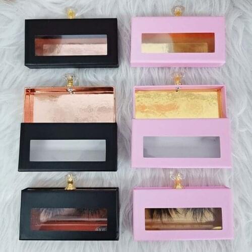 Wholesale colorful print logo Square Drawer Case Empty box Mink False Eyelash Packaging Logo Glitter Paper magnetic Box makeup