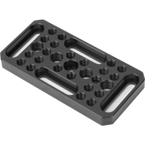 Aluminium Alloy Video Switching Expansion Plate DSLR Camera Extension Plate with 1/4 3/8 Screw Holes for Railblocks Short Rods