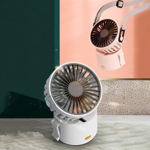 Ipega Neckband portable fan Travel Office Outdoor Home Cool Air Strong Airflow 3 Speed clip on fan Electric Stroller Table Fan