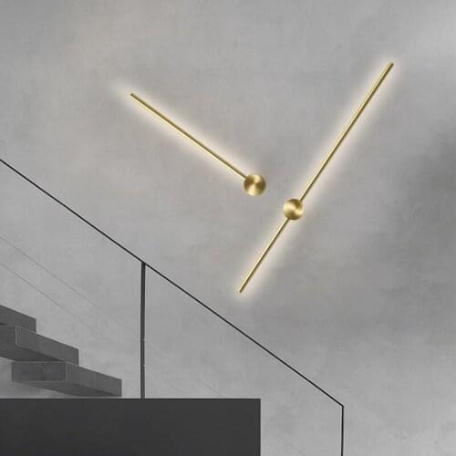 Nordic LED Luxury Wall Lamps for Stair Modern Minimalism Bedside Home Vanity Wall Lamp Living Room Mirror Hotel Indoor Lighting