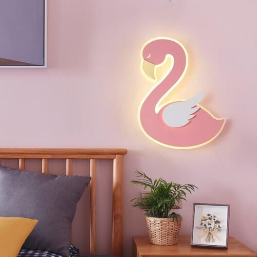 Pink LED Modern Wall Lamps Bedside Bedroom Living Study Childrens Room Corridor Aisle Porch Lights Indoor Lighting AC90-260V