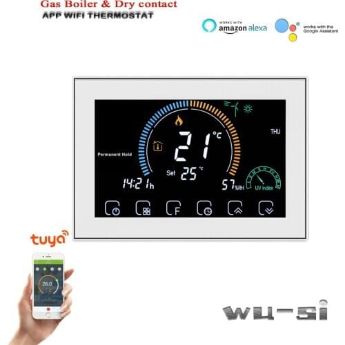 95-240VAC Tuya WiFi Heating Thermostat for Gas Boiler,Works with Alexa Google Home