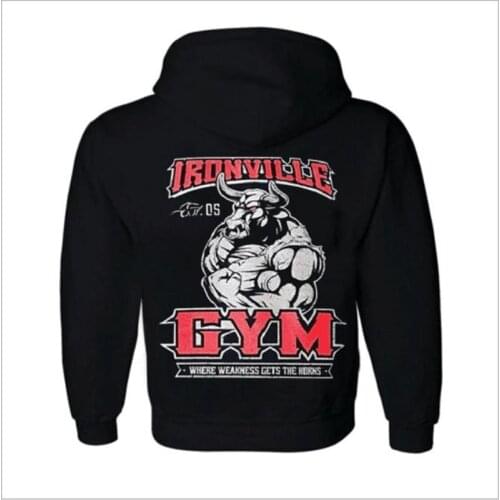 Fitness Wolf hoodie clothing Hoodies Men Long Sleeve Hoodie Sweatshirts Mens Casual Brand Clothing Hoody Jacket 2019 New