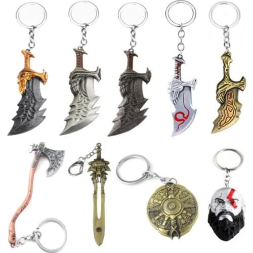 Warlord game Cosplay Keychain Pendant Necklace chaos blade broadsword Keychain kuiye axe weapon model mask Pendant