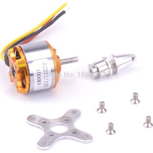 1Pcs A2212 2212 1000KV 13T / 1400KV 10T Brushless Outrunner Motor W/ Mount For RC Aircraft / KK 4Axis Multi Quad copter UFO