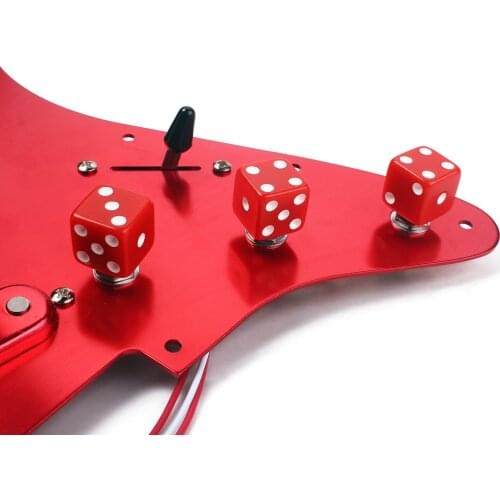 1pc Prewired Loaded Alnico V Pickguard for ST Electric Guitar Durable Red