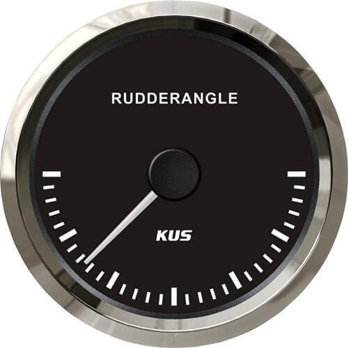 1pc Black Rudder Angle Gauges 85mm Diameter Marine Rudder Angle Meters with Sensor Suitable for Yacht Vessels Ships