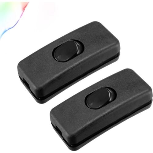 2PCS In-line Cord Light Lamp Button On-Off Switch 3A/250VAC 6A/125VAC