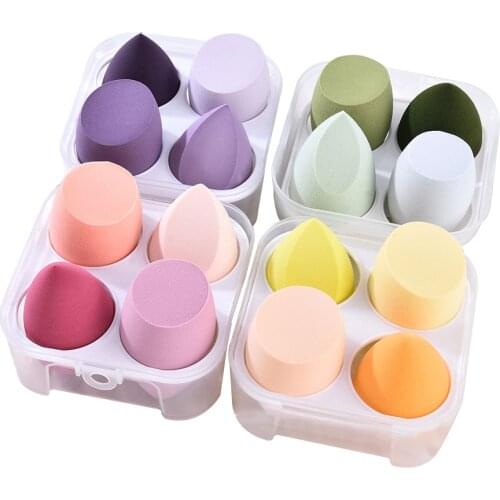 4/8PCS/Box Colorful Face Makeup Puff Sponges Set Beauty Egg Water Drop Cosmestic Wet and Dry Use Cosmetic Accessories Tools