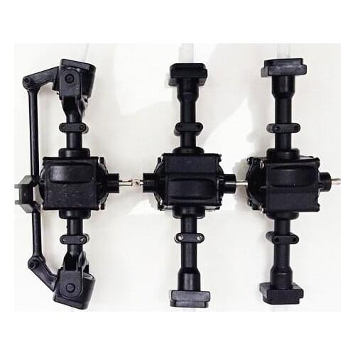 Car Axle Front/Middle/Rear Wheels Axle Accessories for 6WD 6x6 Six Wheels Drive RC Military Army Truck Models