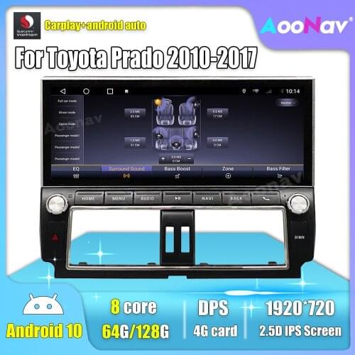 Android 10.0 For Toyota Prado 2010-2017 Car Multimedia Radio GPS Navigation Auto Carplay Stereo Touch Screen