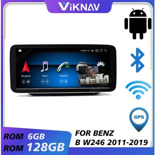 Car gps video multimedia player for Mercedes Benz B W246 2011-2019 android auto radio car audio screen tape recorder