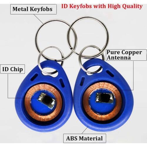 30pcs EM4100 125khz ID Keyfob RFID Tags Access Control Card TK4100 Porta Chave Card Sticker Key Fob Token Ring Proximity C
