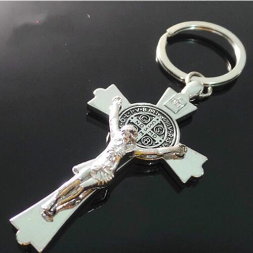 Cross keychain Jesus' redemption keychain Christian religious gift jesus statue