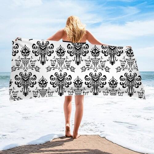 PHAYON Quicky-dry Microfiber Bath Towels 75*150cm Monster Pattern Beach Towel Large Halloween Sport Towels Camping Accessories