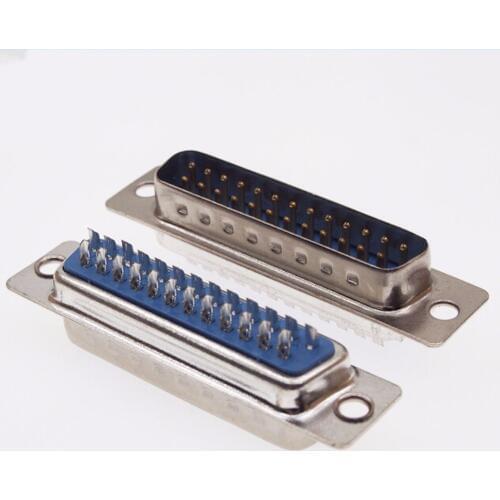 DB25 Male&Female Socket/Jack Connector,25pin Dual Row RS232 COM Serial Port ,Welding Wire Type