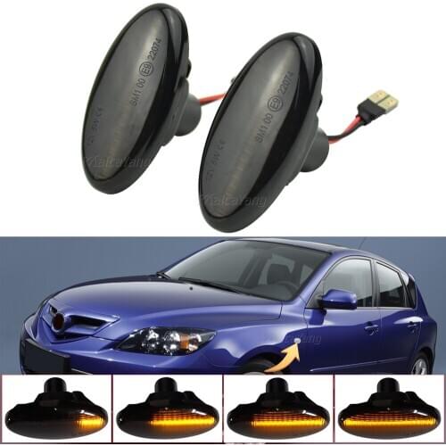 For MAZDA 2 3 5 MPV LED Side Marker Dynamic Turn Signal Light Repeater Sequential Indicator Blinker Lamp