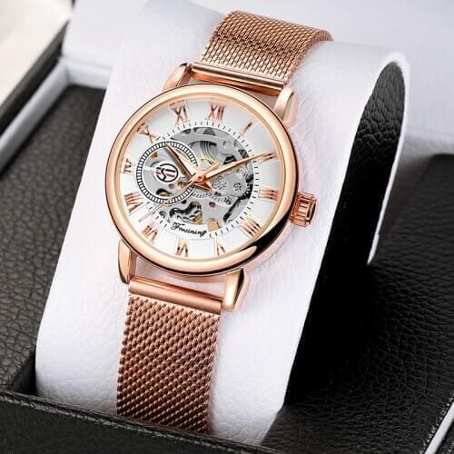 FORSINING Ladies Watch Stainless Steel