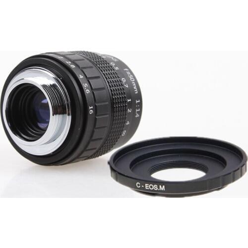 Fujian 50mm F1.4 CCTV Movie Lens+C-EOS-M Mount to Micro EPL5 EPM3 EPL7 OM-D