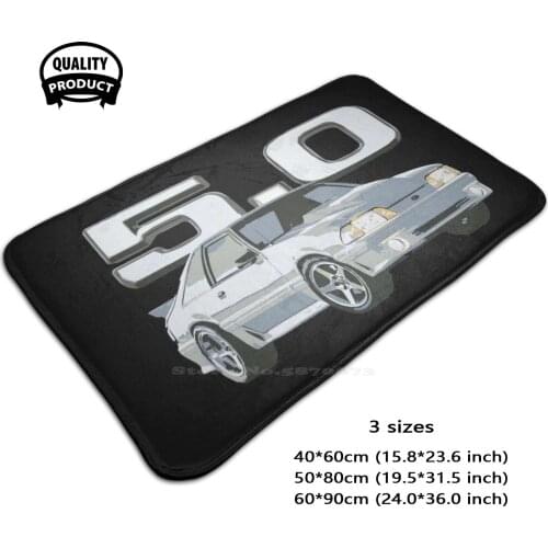 Gt 5 0L V8 Fox Body Usa Soft House Family Anti-Slip Mat Rug Carpet F150 Gt Cars Muscle Car Gt500 Gt350R Classic Car Street Car