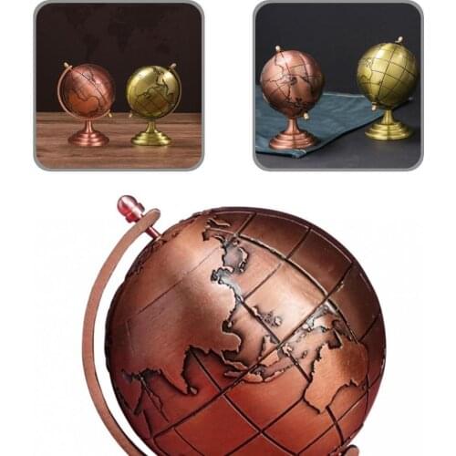 Exquisite Workmanship Wear-resistant Brass Vertical World Globe for Study Room