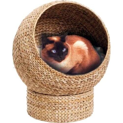 Cat bed cat tree delivery room cat hammock knitting cat cage cat villa summer rattan cat house pet nest cat climbing frame