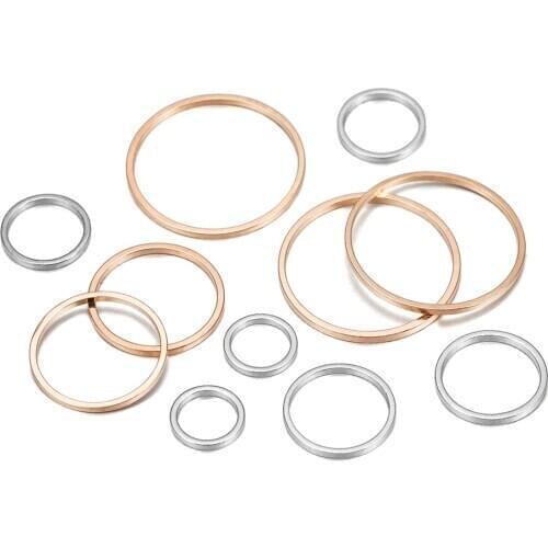 20-50Pcs 8-40mm Brass Round Closed Ring Earring Contract Geometric Earrings Pendants For DIY Jewelry Making Findings Accessories