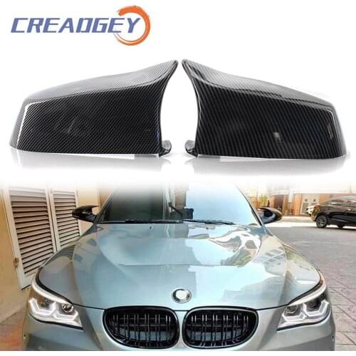 Car Wing Side Rearview Mirror Cap Covers For Bmw 5 Series E60 E61 F10 F11 F18 Pre-LCI 08-13 Style Carbon Fiber Shell Replacement