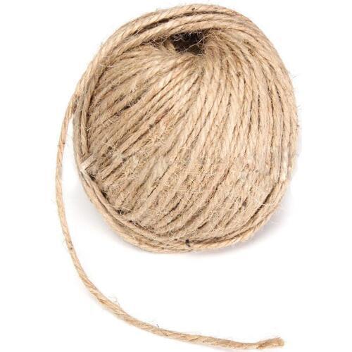 M Thick Brown Rustic Jute Twine Hessian String Cord Rope For Hand Craft 50M
