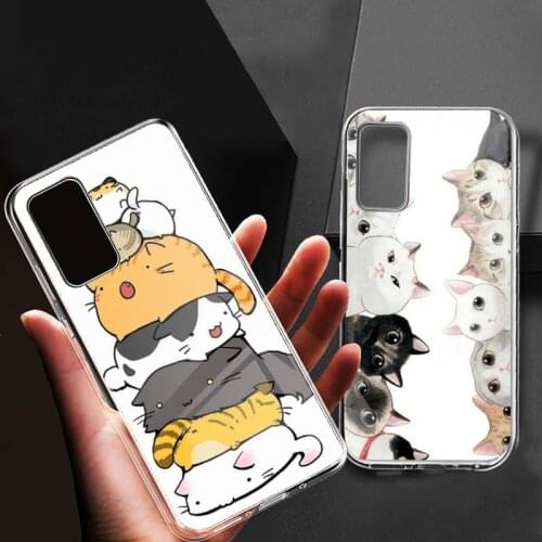 Cute funny art cat Phone Cases for Samsung Galaxy S20 Plus Ultra S10E S6 S7edge S8 S9 S10 Plus S10 S20lite Cover