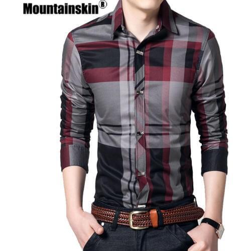 Мужские классические рубашки Mountainskin China At AliExpress