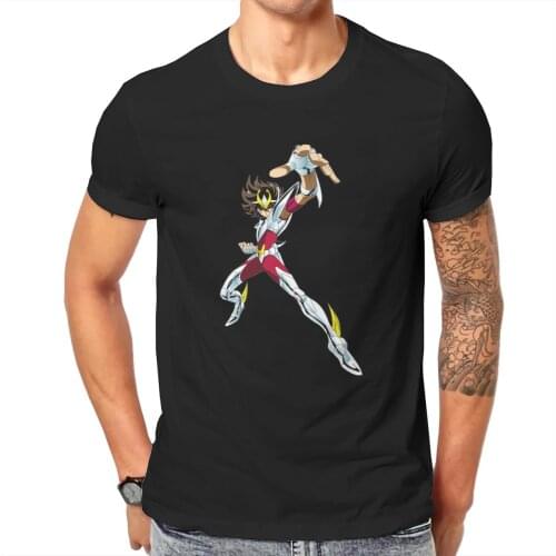 Men Saint Seiya Pegasus (2) Anime Shun Gold Saint Casual Graphic Classic Top Quality Tees