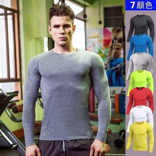 Muscleguys Fitness Compression Shirt Men Tight Long Sleeve T Shirt Bodybuilding slim fit tshirt Gyms Clothing quick dry Jerseys