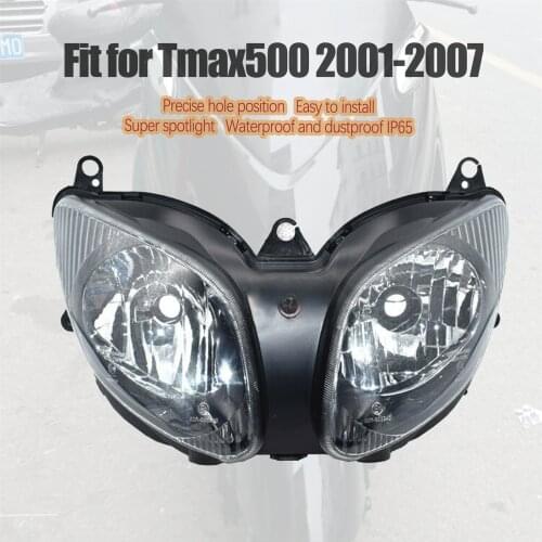 Fit for Tmax 500 T-MAX 500 XP500 2001 - 2007 2002 2003 2004 2005 2006 TMAX500 XP 500 Motorcycle Front Headlamps Headlight 03 04