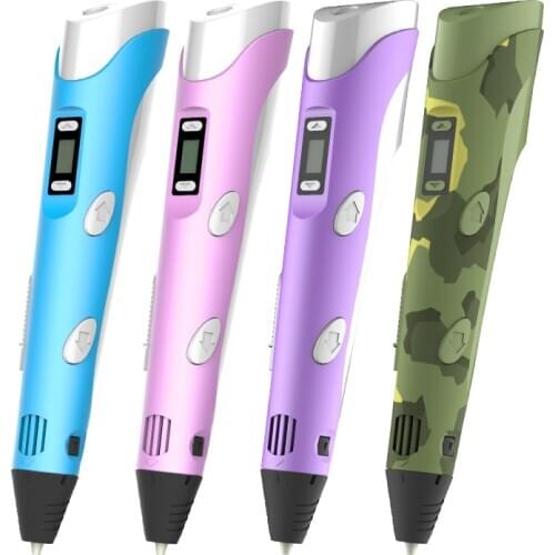 Digital Display Intelligent 3D Printing Pen DIY 3D Graffiti Painting Pens with USB Cable DU55