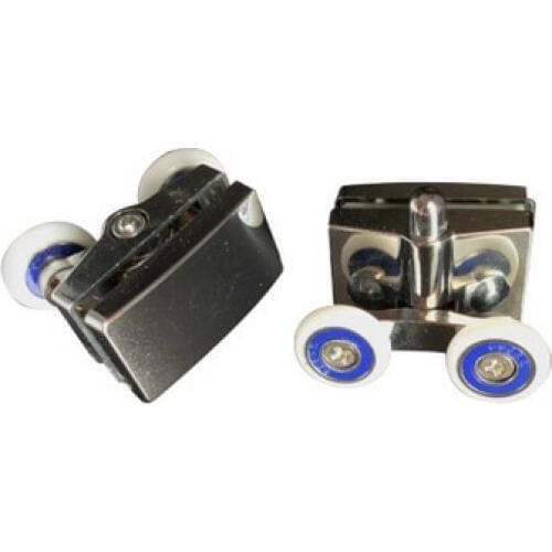 2PCS Shower Room Glass Sliding Door Pulley Hanging Double POM Wheel ABS Plastic Plating Shower Room Accessories