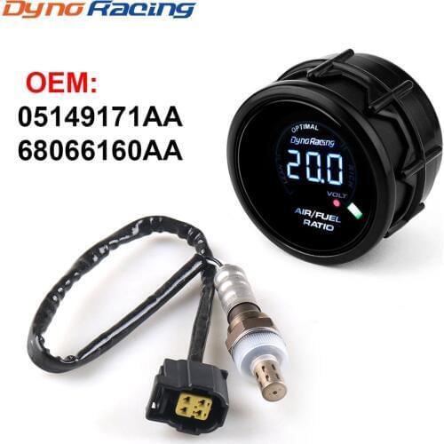Dynoracing 52mm Digital Air Fuel Ratio Gauge Narrowband O2 Oxygen Sensor For Chrysler 2004-2014 05149171AA 68066160AA