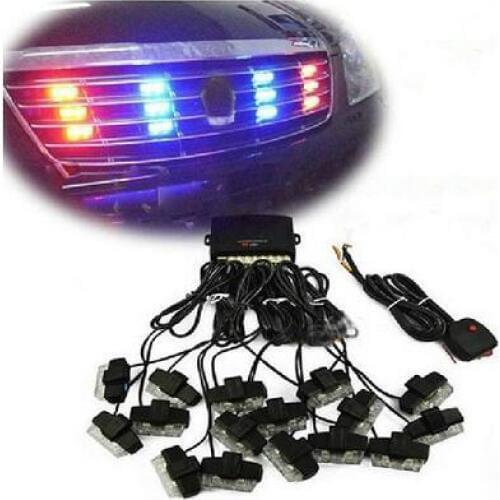 Bright Car Flash Decorative Lights Automotives 16 LED Rear Strobe Light Multipurpose Exterior Front Warning Light